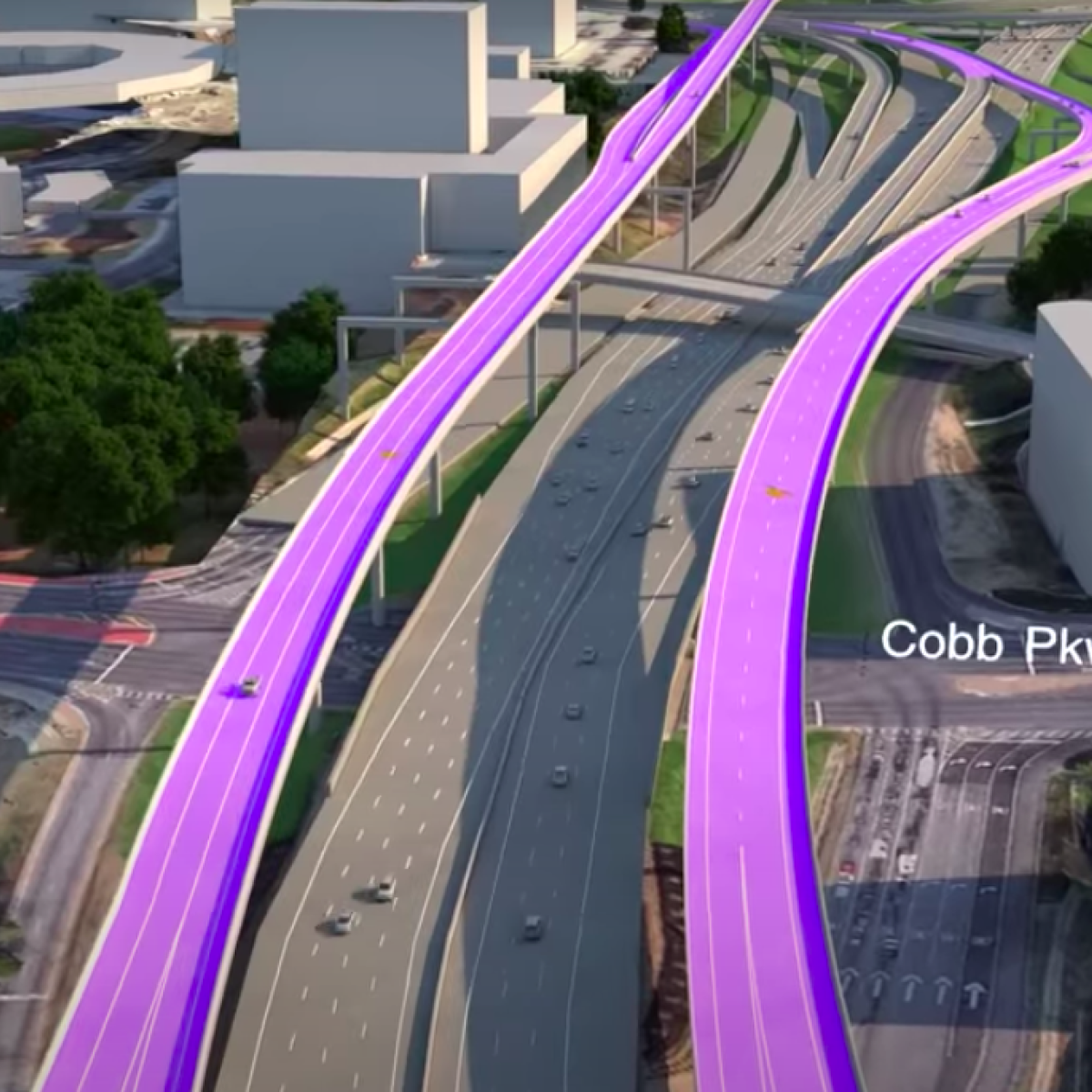 Arching over Atlanta, 33-mile express lanes initiative nears